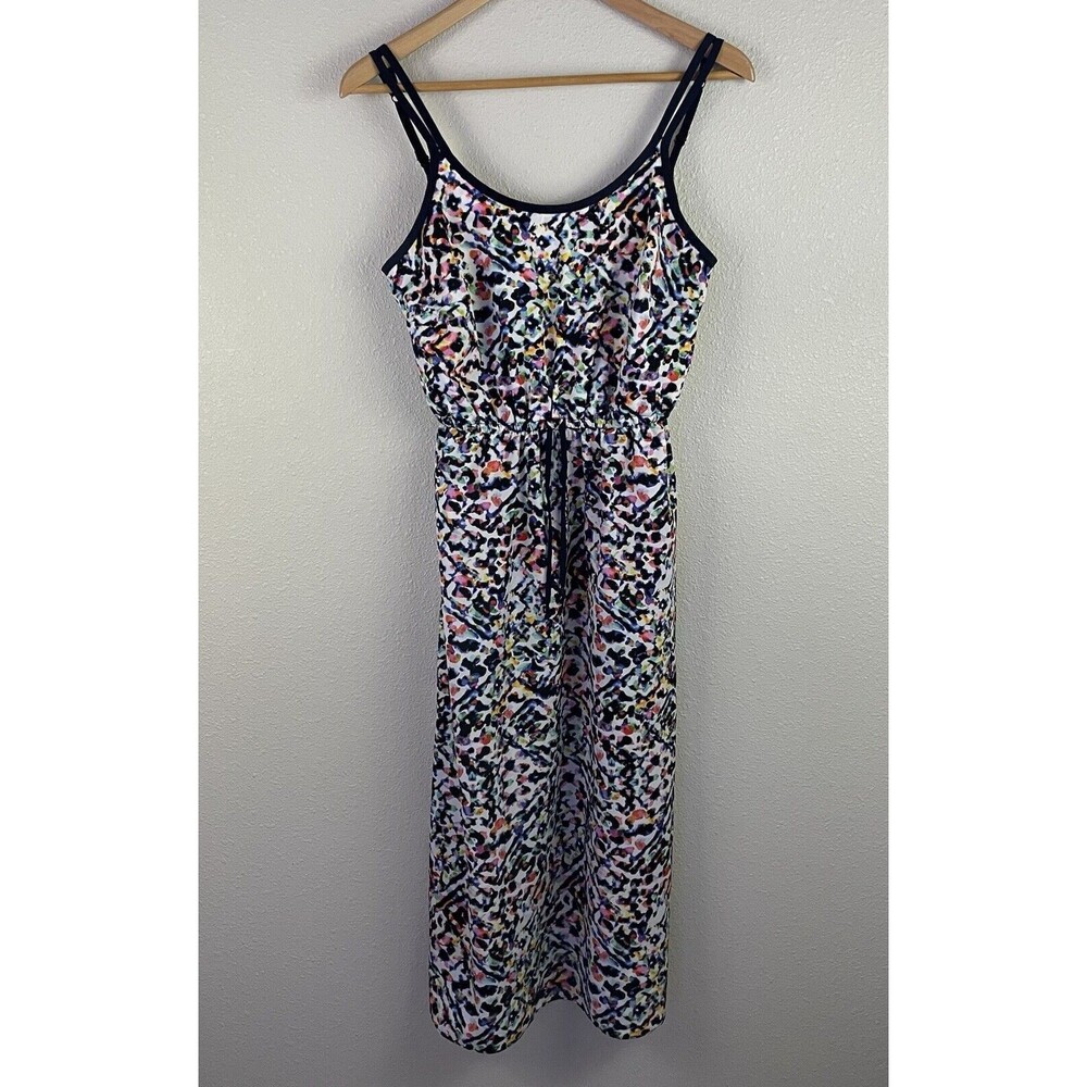Athleta Womens XS Easy Breezy Sunbeam Midi Dress Athleisure Multicolor